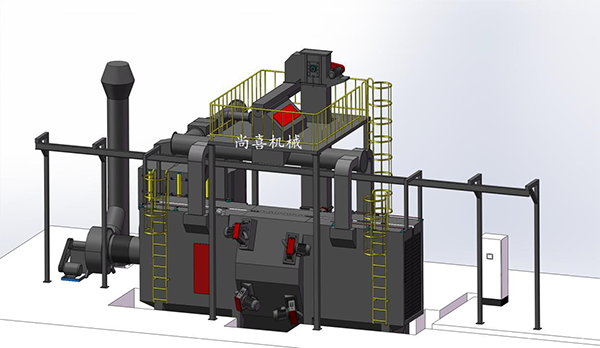 3D 懸掛式拋丸機圖